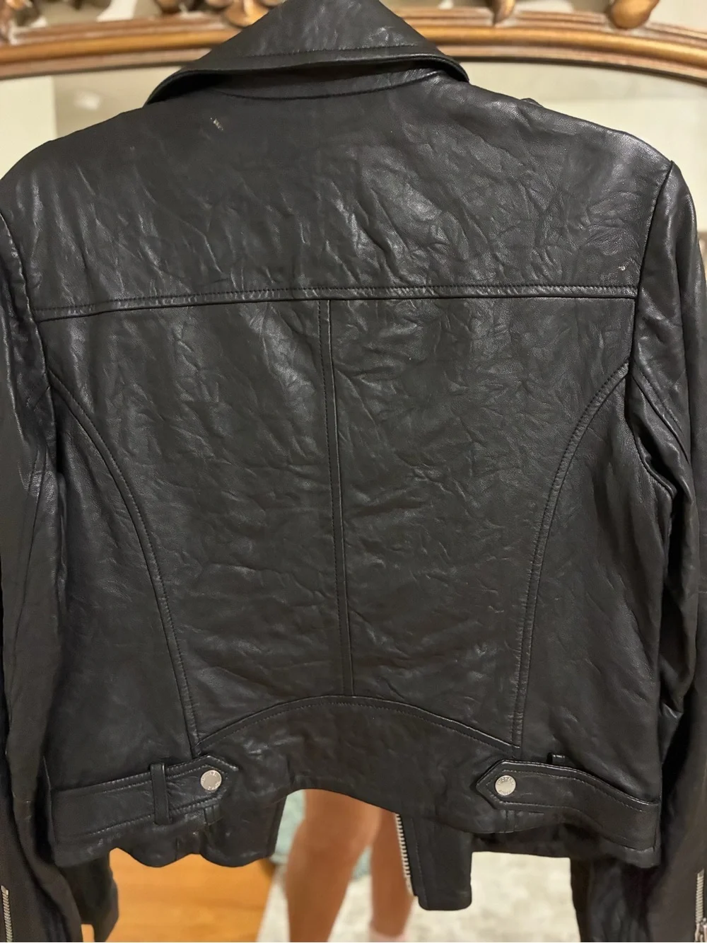 Michael Kors leather moto jacket large